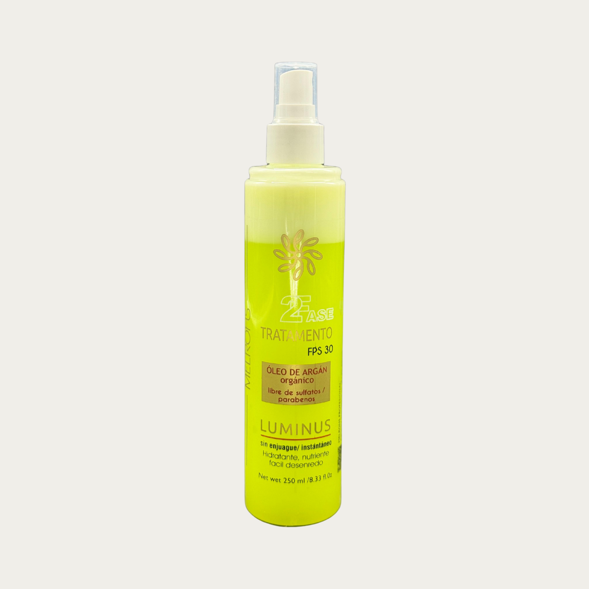 Tratamiento Bifásico 2 Fases Argan Orgánico FPS 30